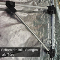 Rotary hinges with rod system