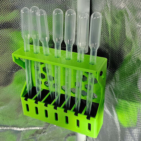 Pipette holder for pH+/- fertilizer including pipettes