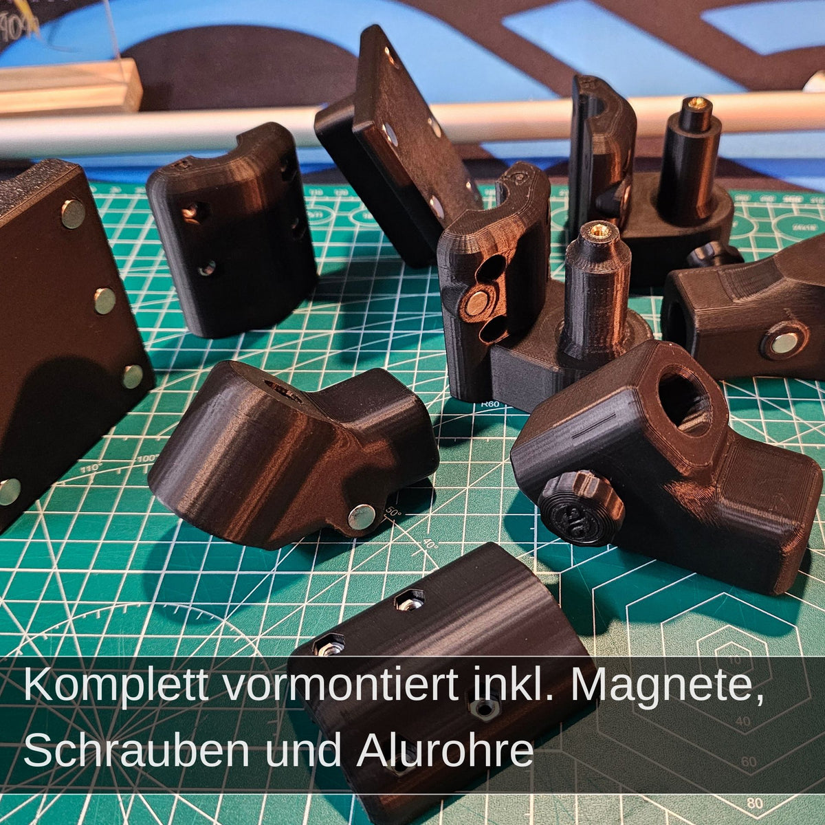 Rotary hinges with rod system