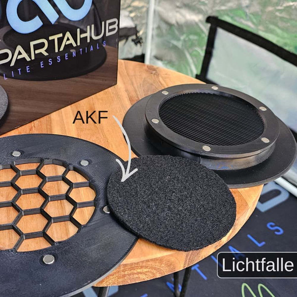 Magnetic light trap with activated carbon filter