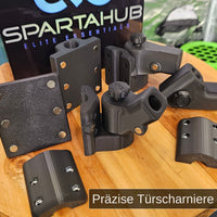 Rotary hinges with rod system