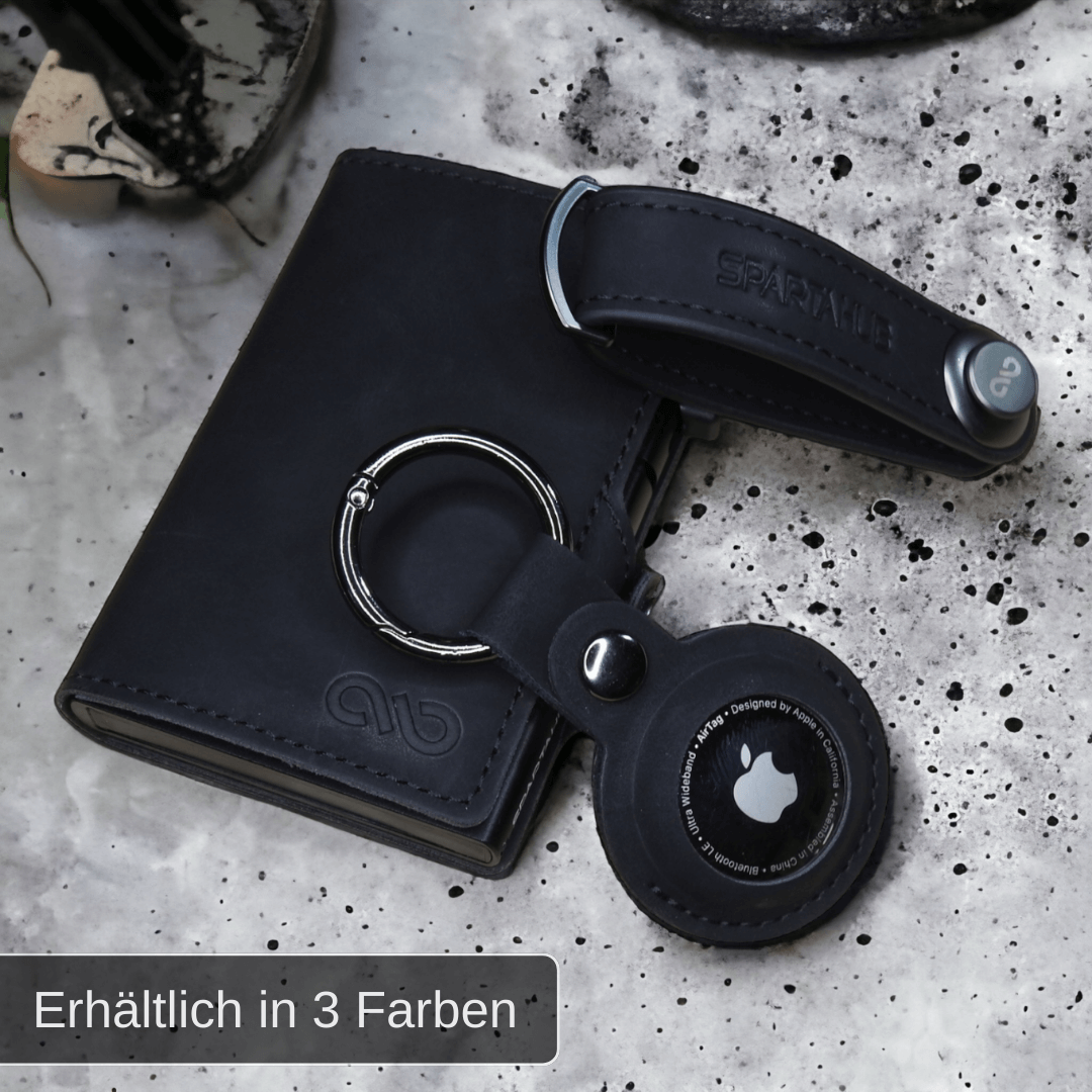 MKC Slim Leder-Organizer Für Schlüssel & Karten – Schlank, Mit Klappe, Aus Vollnarbenleder